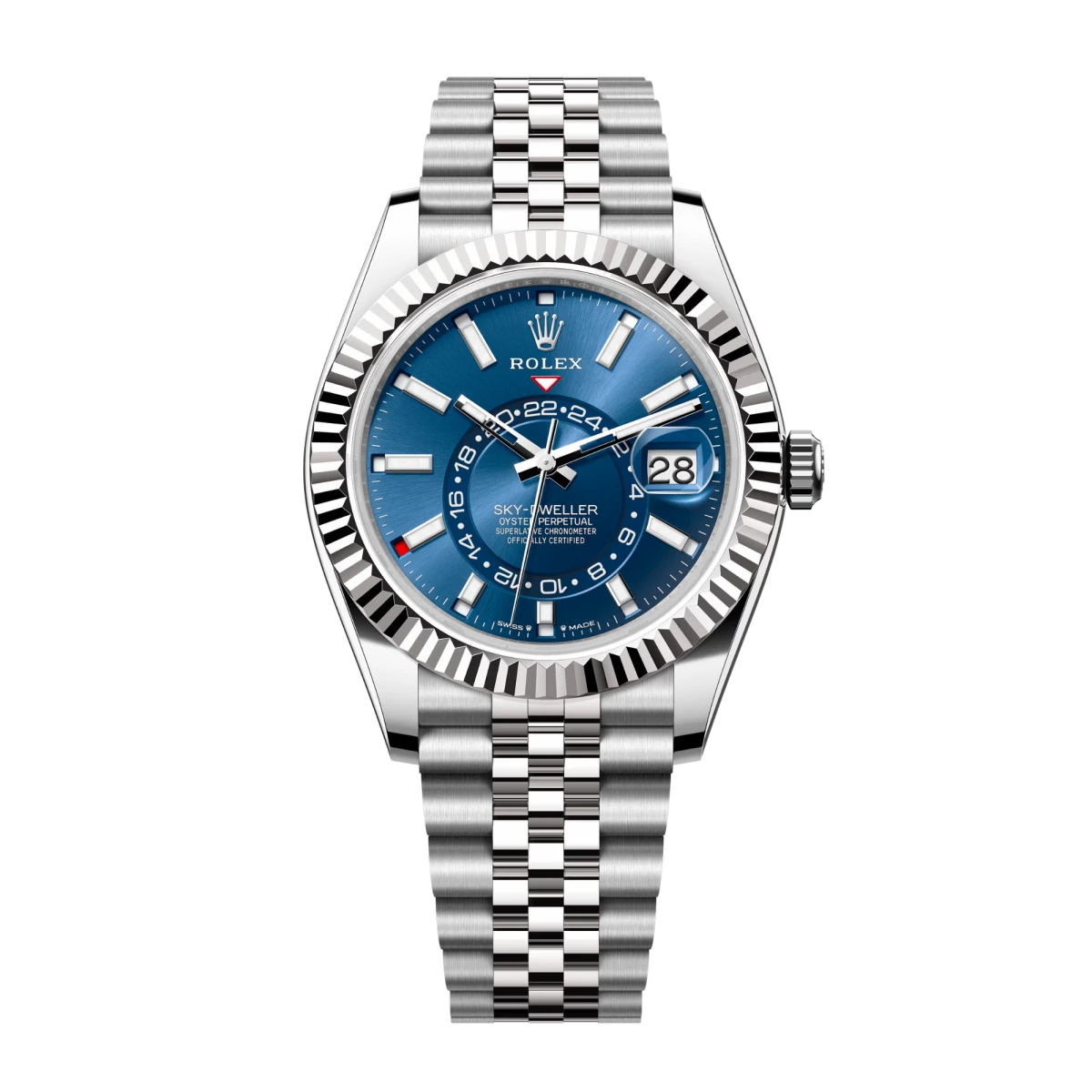 Automatic Rolex Sky-Dweller Steel Jubilee Blue Dial 42mm
