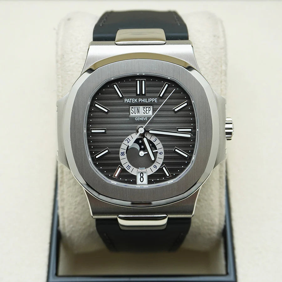 Patek Philippe Nautilus Annual Calendar Moon Phase 40mm 5726A Black Dial