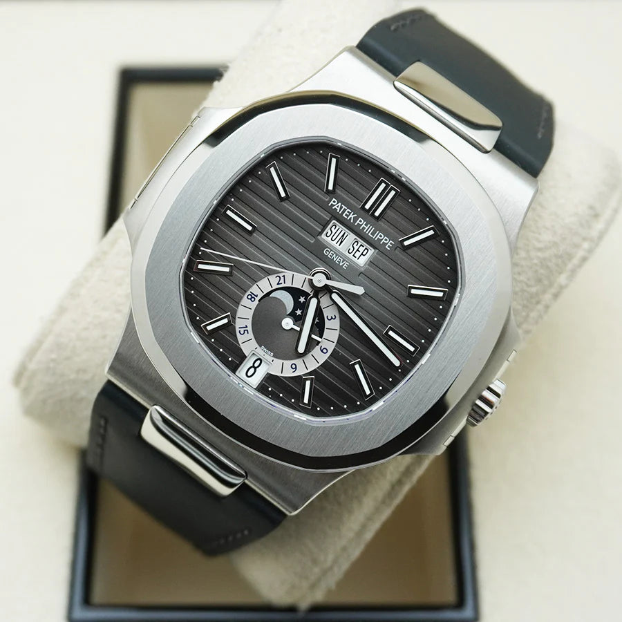 Patek Philippe Nautilus Annual Calendar Moon Phase 40mm 5726A Black Dial