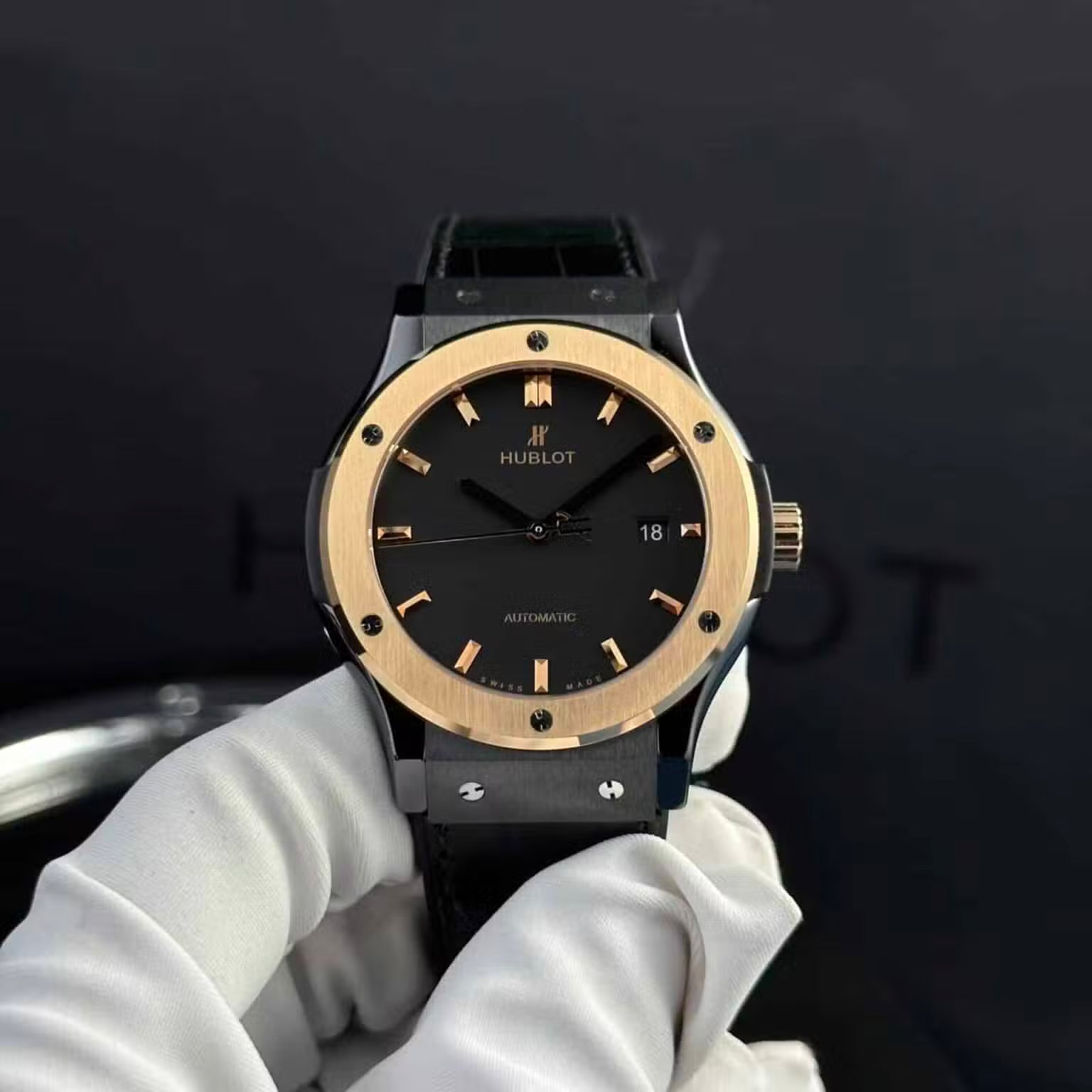 Automatic Hublot Classic Fusion Ceramic King Gold