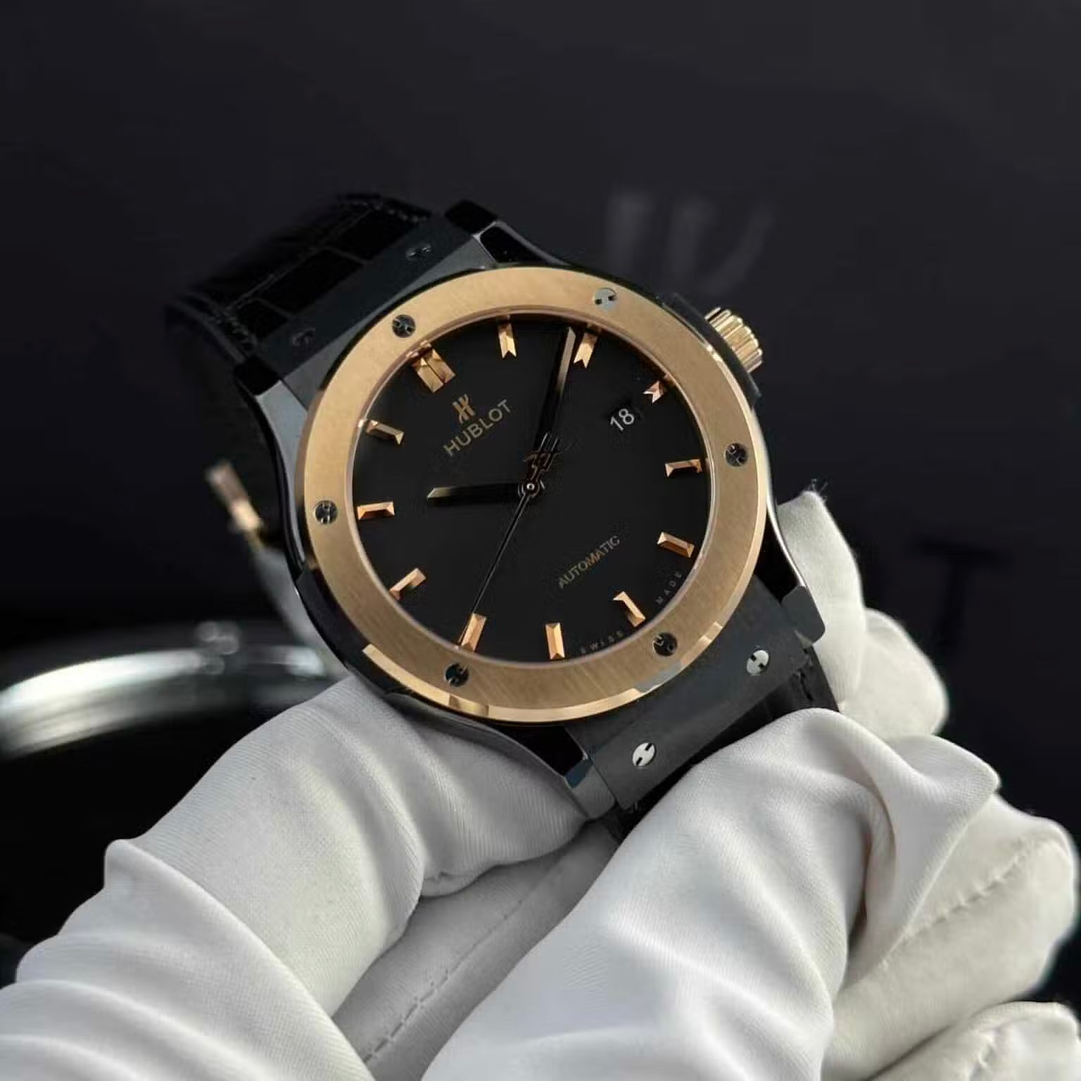 Automatic Hublot Classic Fusion Ceramic King Gold