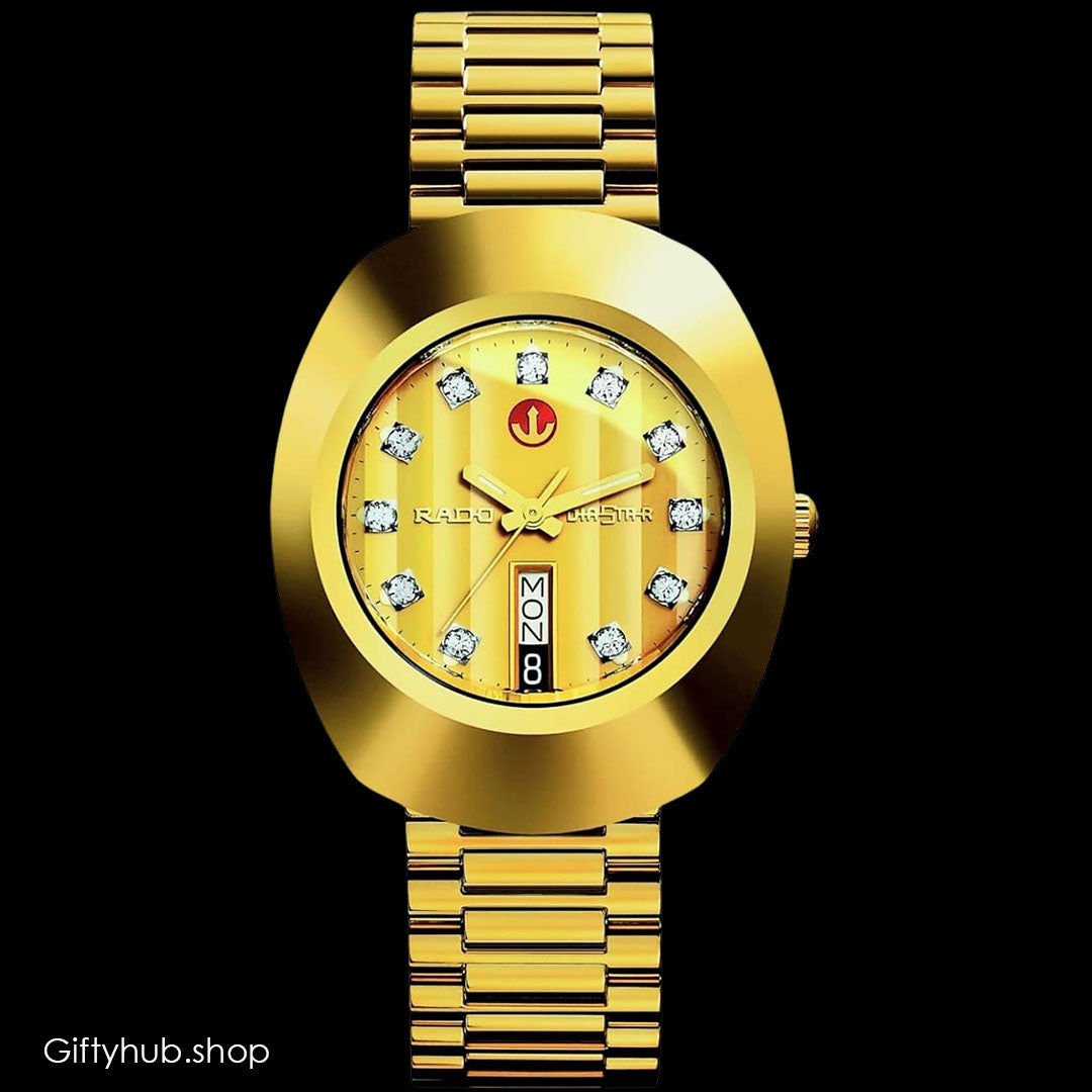 Luxury Golden Rado DiaStar Automatic 38 mm Watch