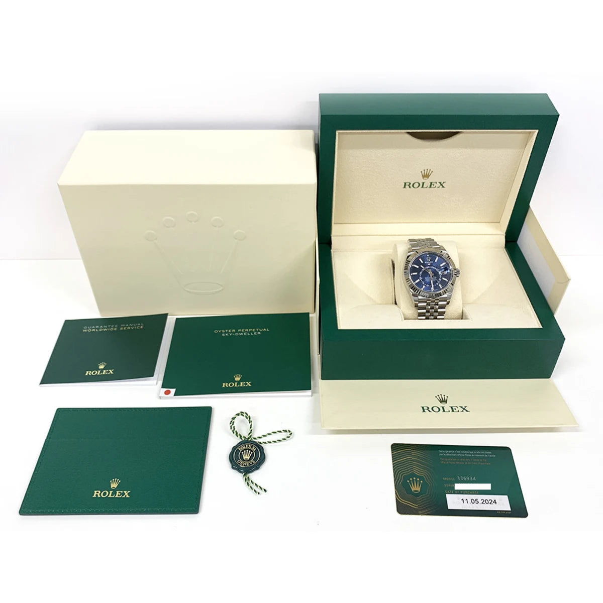 Automatic Rolex Sky-Dweller Steel Jubilee Blue Dial 42mm