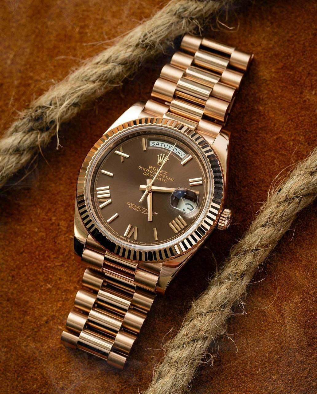 Ultra-luxury Rolex Day Date Chocolate Roman Dial President Timepiece