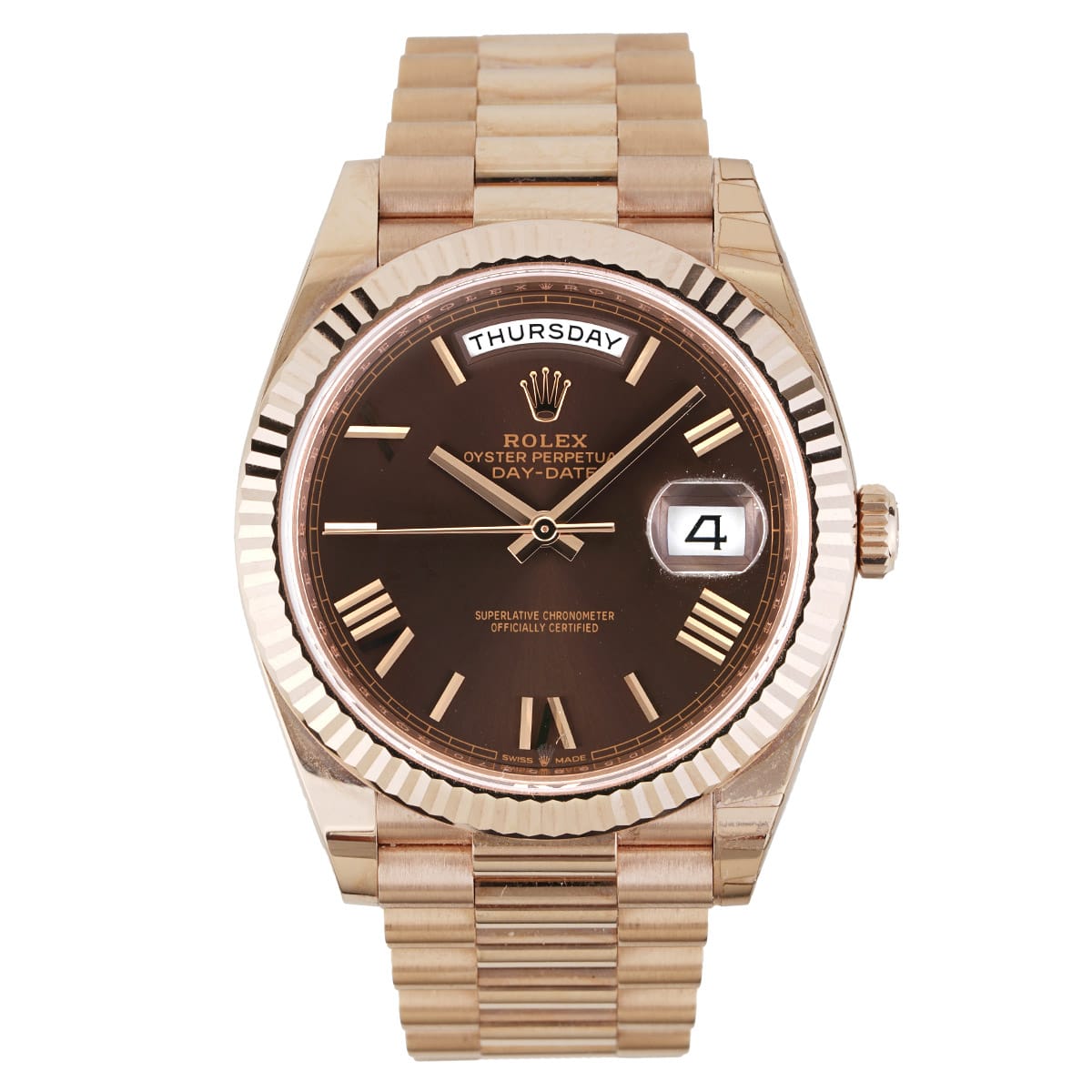 Ultra-luxury Rolex Day Date Chocolate Roman Dial President Timepiece