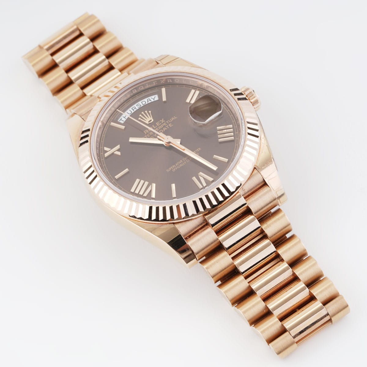 Ultra-luxury Rolex Day Date Chocolate Roman Dial President Timepiece