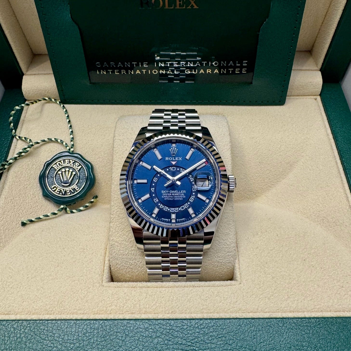 Rolex Sky-Dweller 336934-0006 Blue Dial Jubilee Bracelet Stickers