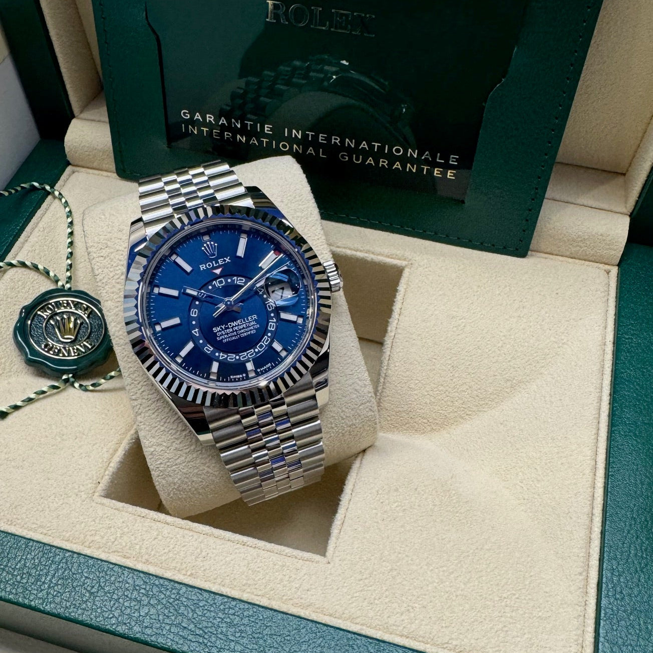 Rolex Sky-Dweller 336934-0006 Blue Dial Jubilee Bracelet Stickers