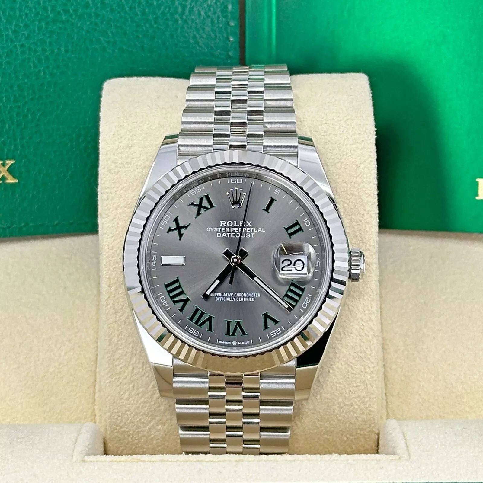 Rolex Datejust WIMBLEDON 41mm, Gray Roman Dial, Jubilee 126334-0022