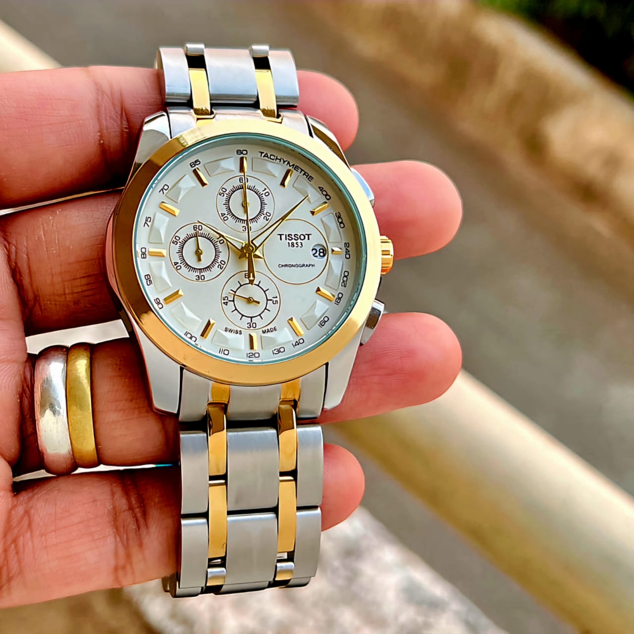 Executive Two-tone Chronograph Timepiece